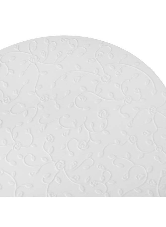 Dania White porcelain cake and pastry stand with base, suitable for all presentations and elegant occasions  - Image 3