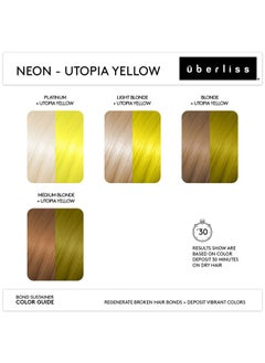 UBERLISS Bond Sustainer Color (Neon Utopia Yellow) 3.7oz Bond - Semi Permanent Direct Dye - Color Depositing Mask - Rebuild Broken Bonds - For Healthy Hair  - Image 4