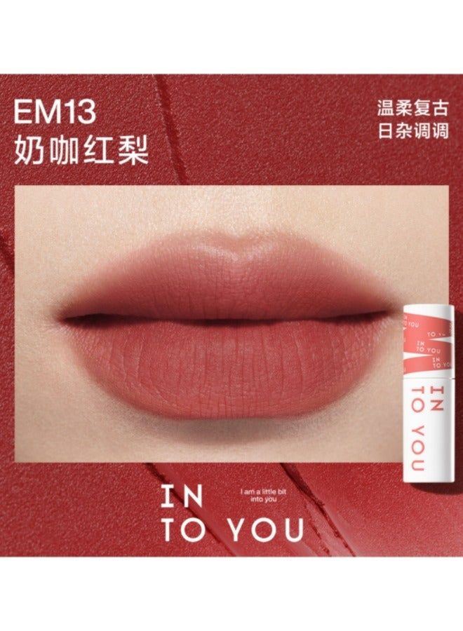 INTO YOU EM13 Milk Coffee Red Pear Lip Mud - Gentle Vintage Elegance