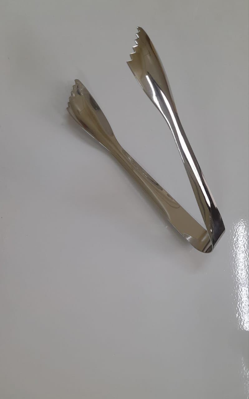 Table Barn Table Barn Stainless Steel Cross Ice Tongs Ice Picker for Bar and Home Size 16 cm  - Image 4