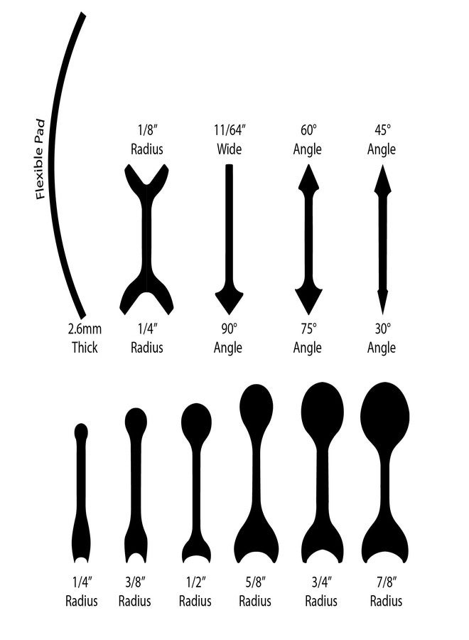 فولتون مقبض صنفرة Fulton 21 Profile Contour، أداة صنفرة خشبية مفصلة للزوايا المحدبة والمقعرة، أداة صنفرة منحنية للزوايا، القوالب، النماذج، الفنون، الحرف اليدوية، هيكل السيارة والمزيد (مقابض بدون ورق صنفرة) - Image 2