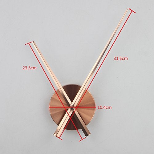 Timelike 3D Clock Hands, DIY Large Clock Hands Needles Wall Clocks 3D Home Art Decor Quartz Clock Mechanism Accessories (Copper) - Image 2