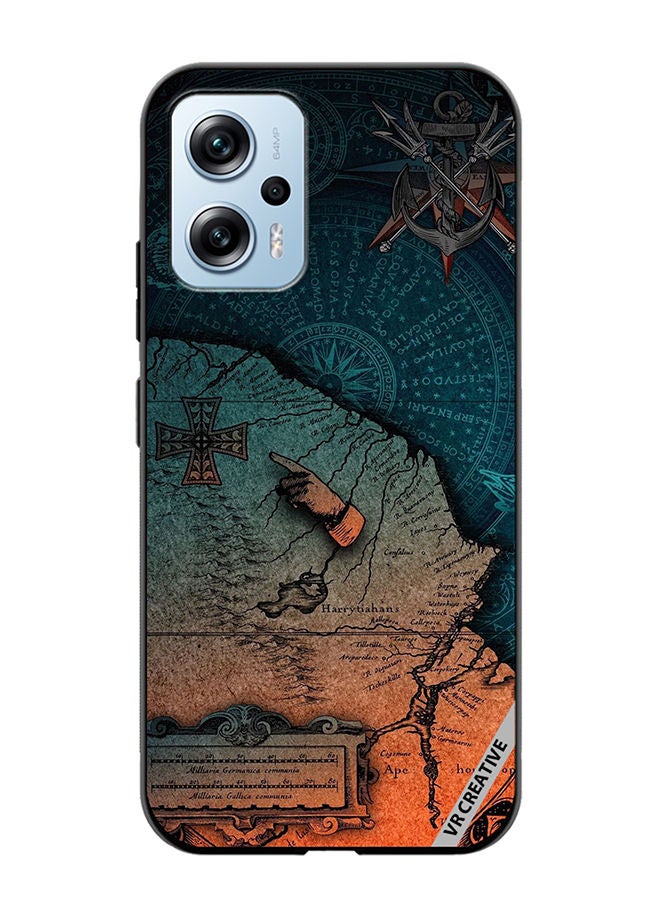 VR CREATIVE Protective Case Cover For Xiaomi Poco X4 GT Compas Design Multicolour - Image 1