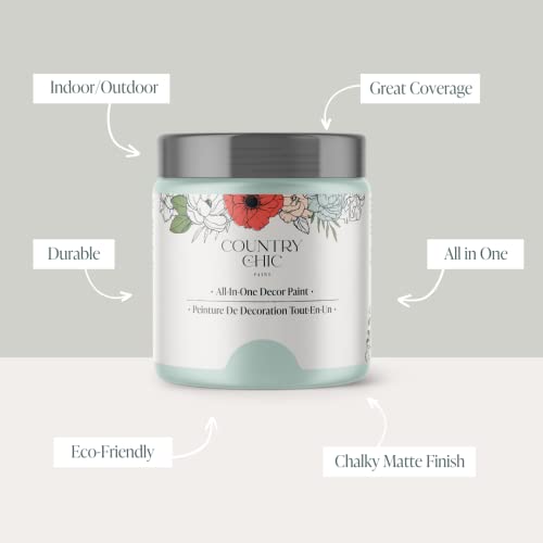 Country Chic Paint Country Chic All-in-One Chalk Paint for Furniture, Cabinets, Home Decor, Eco-Friendly, Matte Finish, Built-In Primer & Top Coat for Wood, Metal - Fancy Frock (Light Blue) - Pint 16 oz (475 ml) - Image 2
