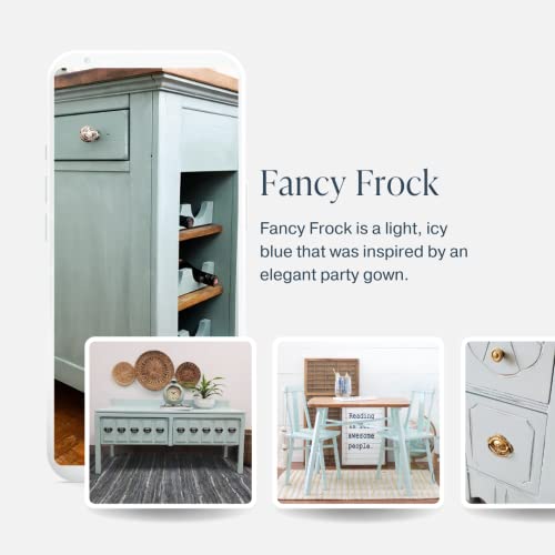 Country Chic Paint Country Chic All-in-One Chalk Paint for Furniture, Cabinets, Home Decor, Eco-Friendly, Matte Finish, Built-In Primer & Top Coat for Wood, Metal - Fancy Frock (Light Blue) - Pint 16 oz (475 ml) - Image 3