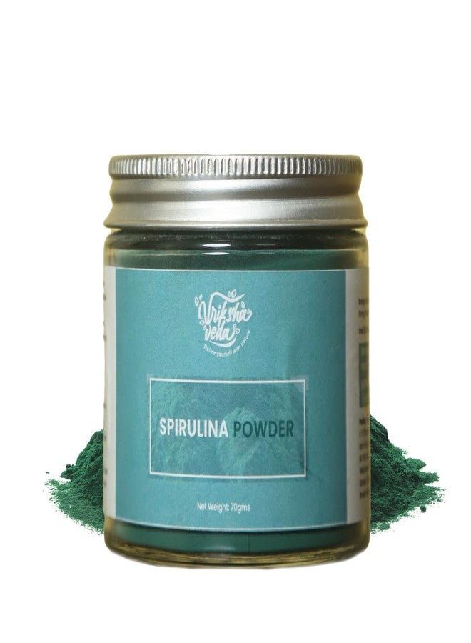 Vriksha Veda Spirulina Powder 70g for Face - Organic, Anti-Aging, Hydrating, & Nourishing for Glowing Skin - Natural Skincare for All Skin Types - Image 1