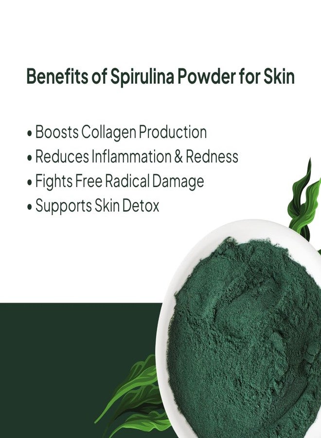 Vriksha Veda Spirulina Powder 70g for Face - Organic, Anti-Aging, Hydrating, & Nourishing for Glowing Skin - Natural Skincare for All Skin Types - Image 4