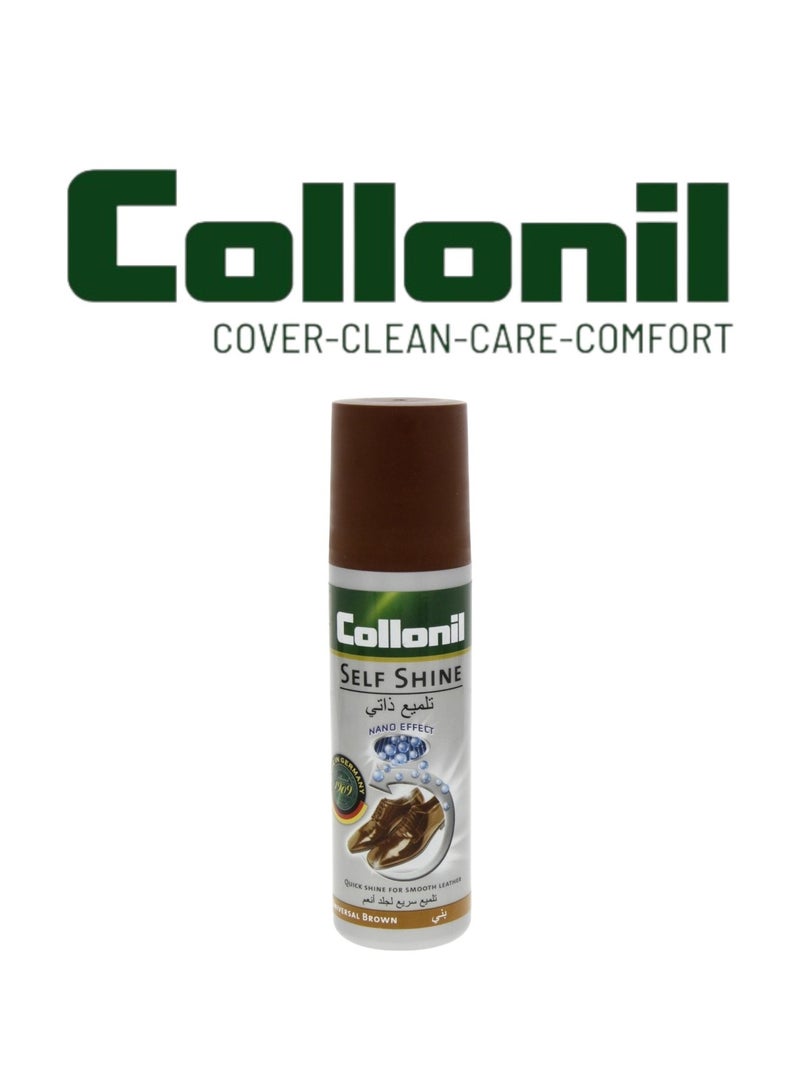 Collonil Self Shine Shoe Polish Medium Brown, 100ml – Instant Shine and Leather Protection