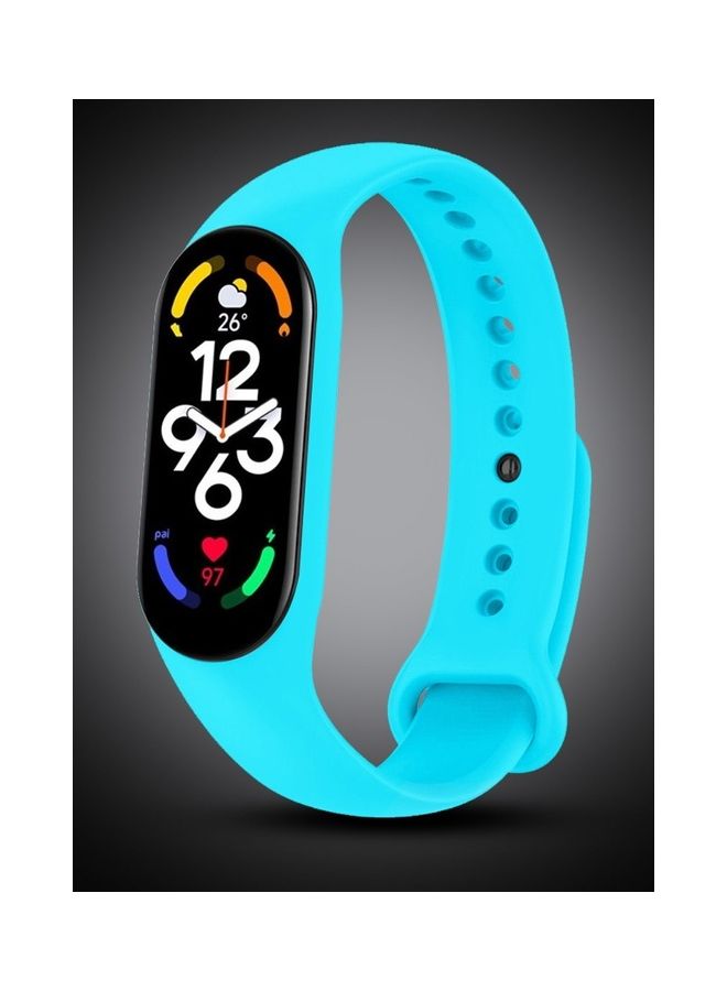 Loquat Xiaomi Mi Band 7 Replacement Strap Soft Silicone Watch Band Sport Wristband Bracelet Compatible with Mi Band 7 Smart Fitness Tracker 2022 Release Light Blue - Image 5