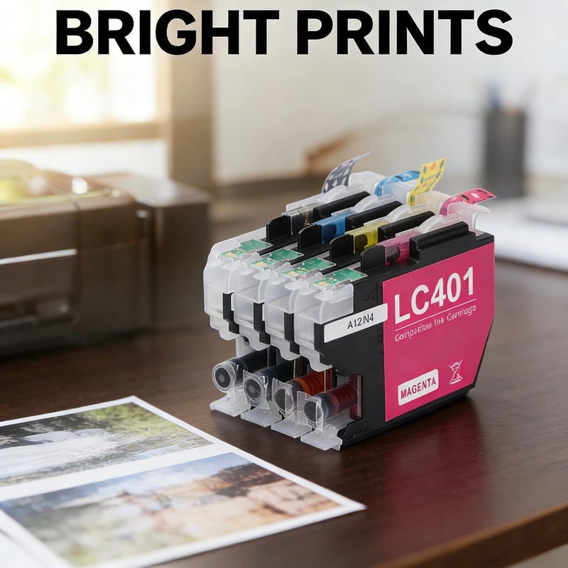 Ink Cartridges Set Black Cyan Magenta Yellow for Inkjet Printer - Reliable Performance, Vivid Colors, Compatible with MFC - J1010DW Series - Image 4