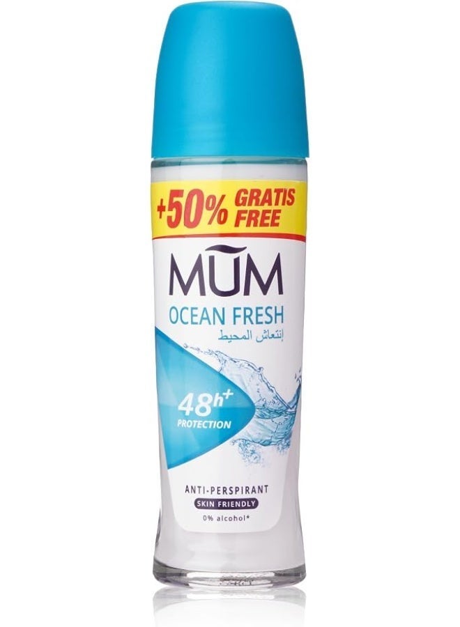MUM Ocean Fresh Roll-On Deodorant 75 ml - Anti-Perspirant, Skin Friendly, 48h Protection - Image 1