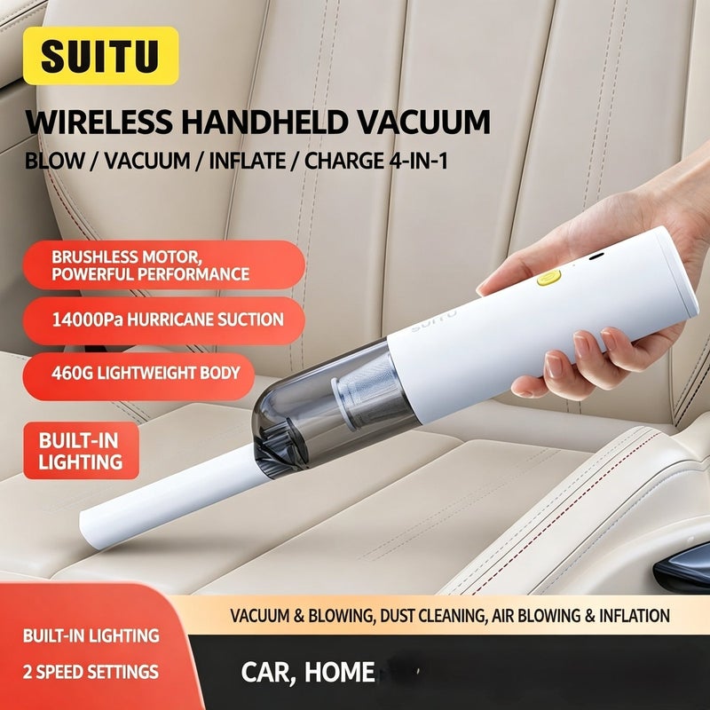 Brushless Handheld Vacuum Cleaner Cordless Car Vacuum with Blow and Suction - Image 1