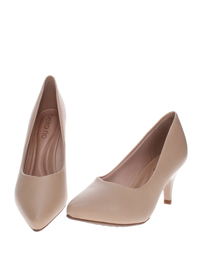 Beira Rio Solid Low Heel Pointed Toe Shoes - Image 5