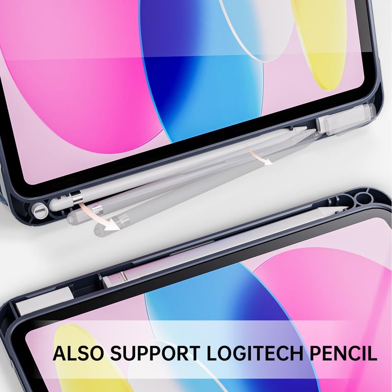 Moca iPad (A16) 11th Generation 11 Inch 2025 10th Generation Case 2022, iPad 10.9 Inch Case with Clear Transparent Back and TPU Shockproof Frame Cover (ipad 10th Gen 10.9 2022, Hibiscus) - Image 5