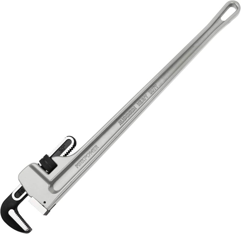 Max Power 30-inch Pipe Wrench, Aluminum Straight Plumbing Wrench Heavy Duty Adjustable Pipe Wrench - Image 1