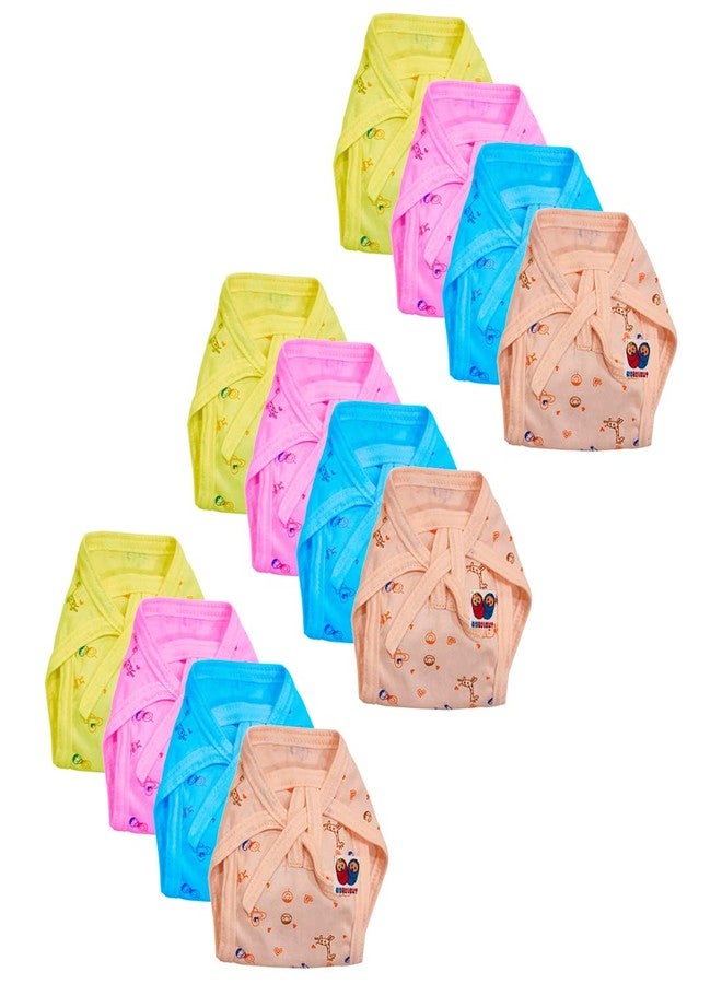 BIGBOUGHT Baby Boy and Baby Girl (Langot) (Cloth Diaper) Nappy Hosiery Soft Fabric, Multicolor Set Of 12 Piece (0-6 Months) (Assorted) - Image 2