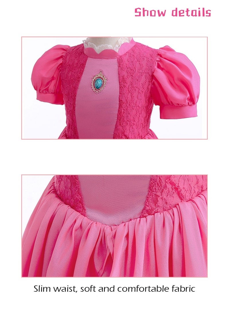 ميكسد الأميرة فتاة اللباس والإكسسوارات ، ملابس الأميرة ، حفلة عيد ميلاد مجموعات لعب الأدوار ، هدايا للبنات ( 130cm ) - Image 2