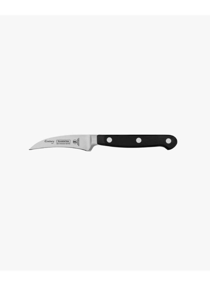 TRAMONTINA Since 1911,Made in Brazil-  Century 3 Inches Peeling Knife with Stainless Steel Blade and Black Polycarbonate Handle, - Image 2