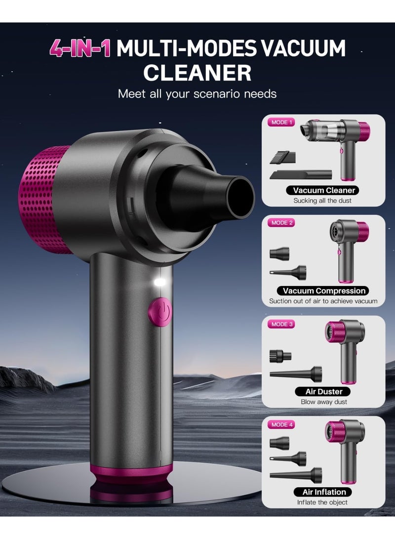 Portable vacuum cleaner,  handheld vacuum cleaner,Steel rim with four vacuum cleaner heads and one vacuum cleaner， high-power car vacuum cleaner - Image 3