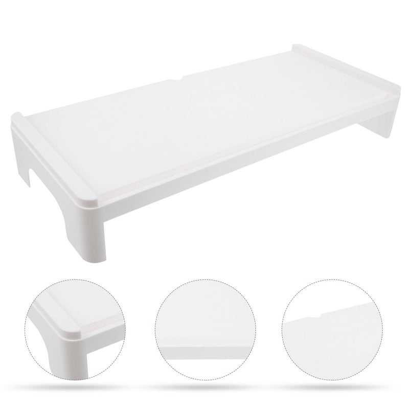 Plastic Desktop Monitor Stand Riser with Storage Space Smooth Edges Strong Bearing Capacity - Image 4