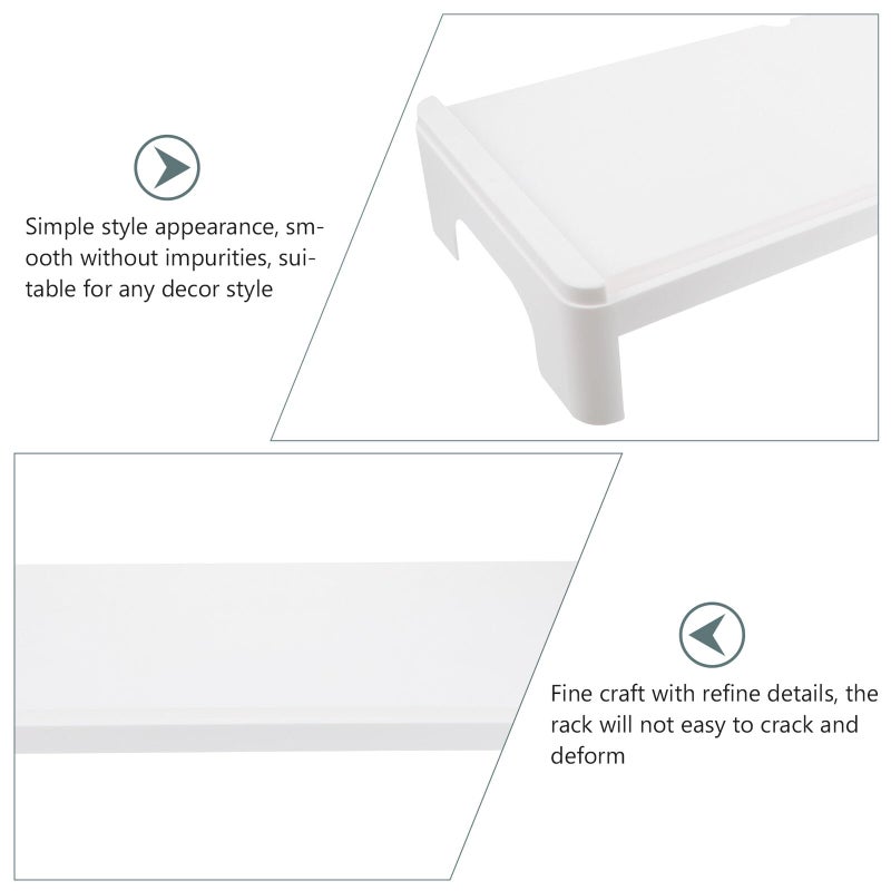 Plastic Desktop Monitor Stand Riser with Storage Space Smooth Edges Strong Bearing Capacity - Image 5