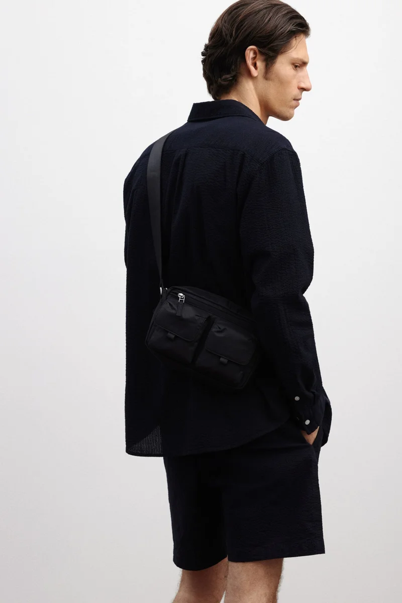اتش اند ام Loose Fit Seersucker shirt