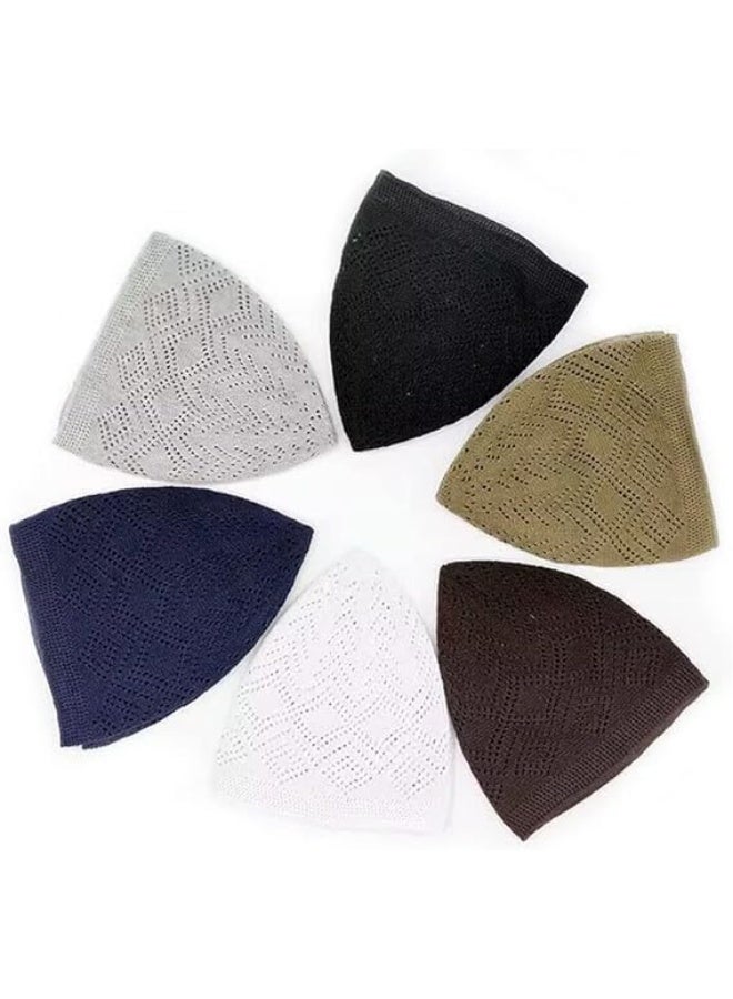 Muslim prayer cap made of Turkish cotton – designed for Islamic prayers and occasions, fits the shape of the head, one size fits all. - Image 4