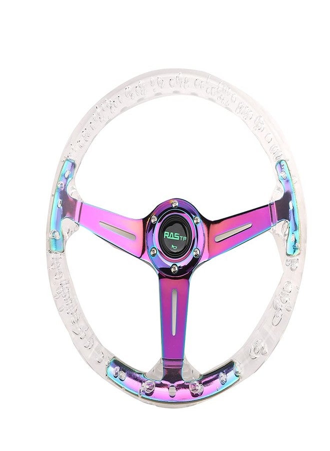 RASTP Acrylic Racing Steering Wheel, Gaming Steering Wheel Universal Fit for Race,Motorsport,Car Sim Driving(Neo) - Image 5