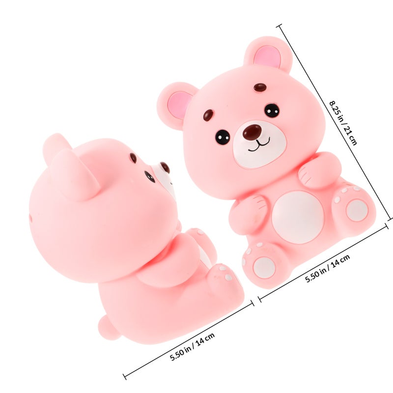 Cute Bear Bank for Kids Unbreakable Money Box Saving Bank for Girls Birthday Holiday - Image 2