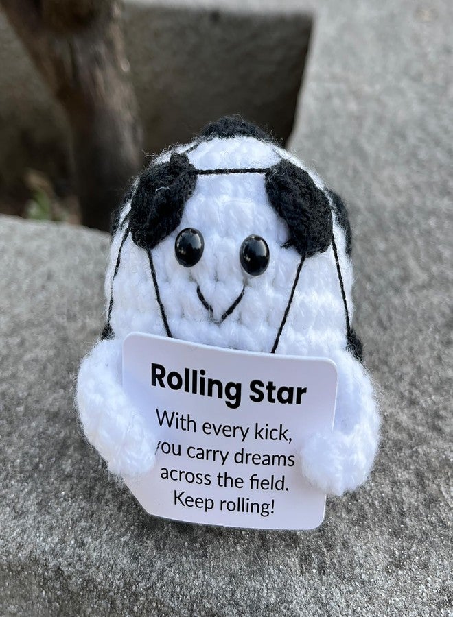 PLWalker Soccer Emotional Support Soccer Ball Gifts Plush Plushy, Positive Crochet Stuffed Doll Inspirational Plushies - Image 2