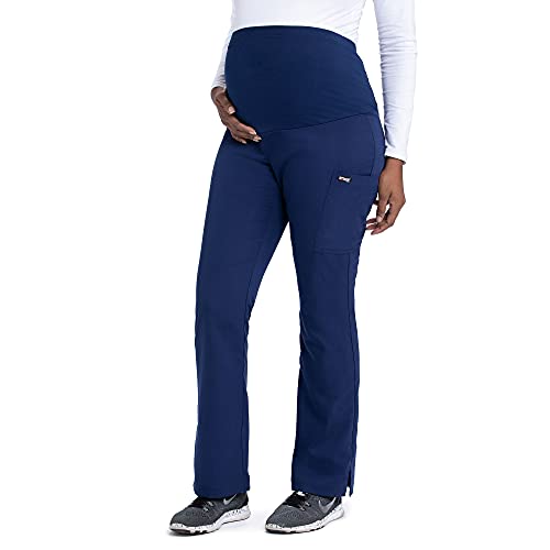 BARCO Grey's Anatomy GRP560 Women's Lilah Maternity Scrub Pant Indigo (Navy) L - Image 1