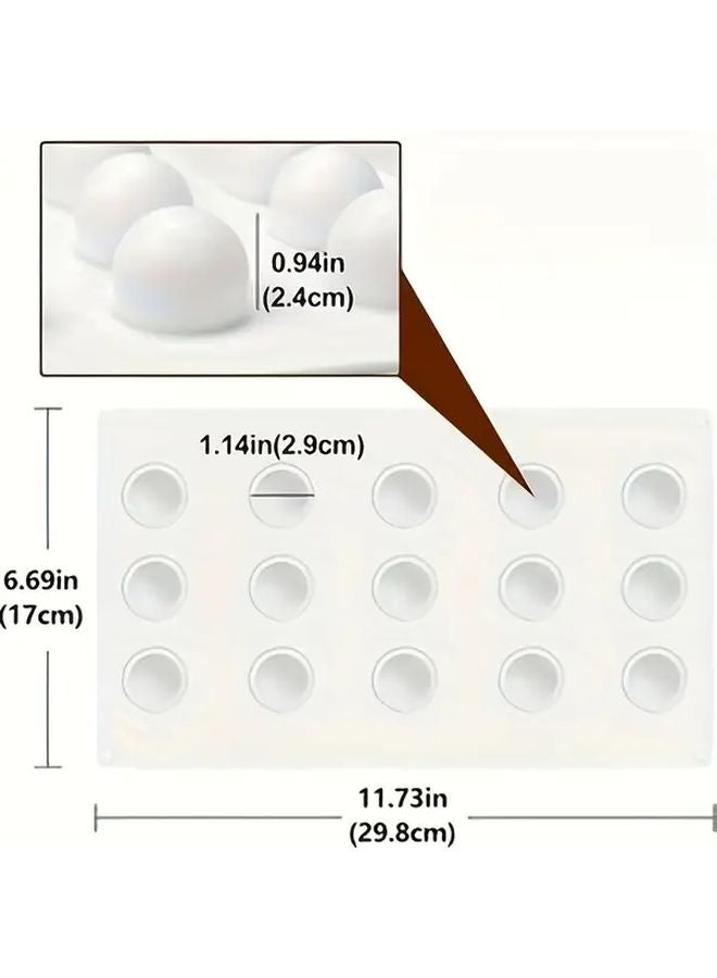 1pc 35 Cavity Spherical Chocolate Silicone Mold Easy Release Reusable Baking - Image 1