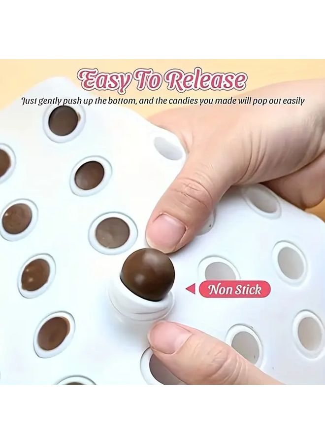 1pc 35 Cavity Spherical Chocolate Silicone Mold Easy Release Reusable Baking - Image 4