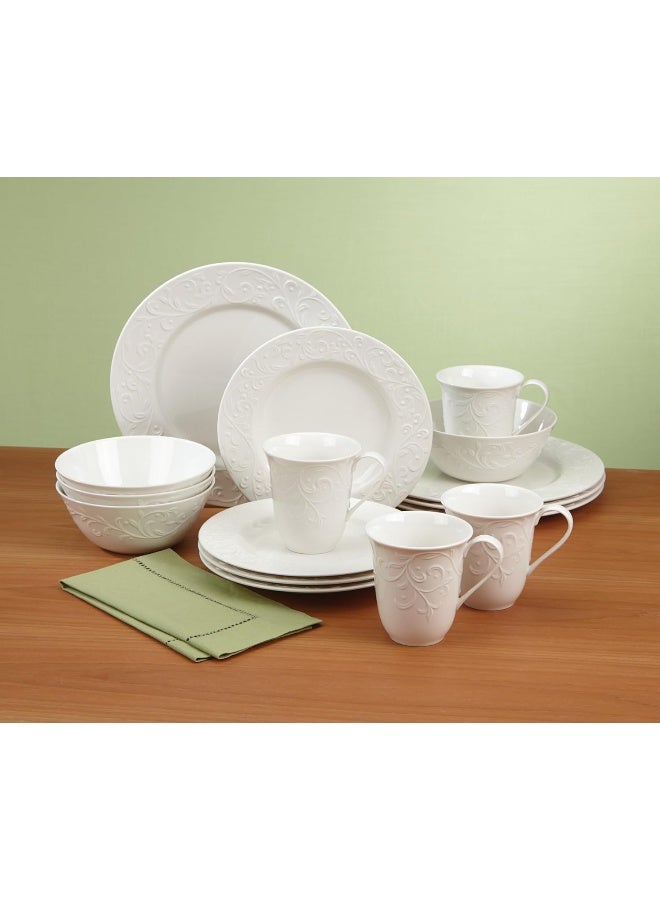Lenox 851746 Opal Innocence Carved 16Piece Dinnerware Set - Image 2