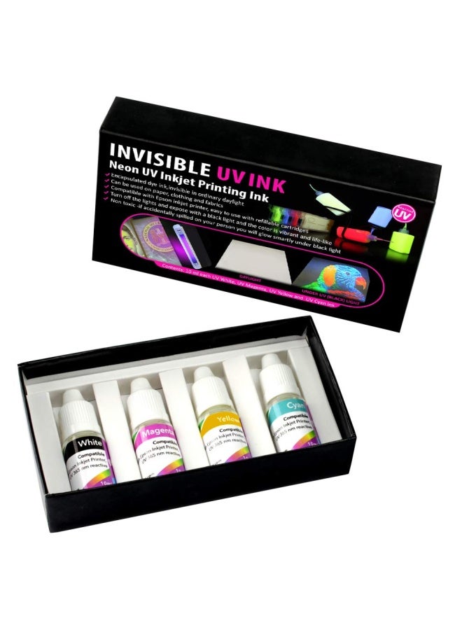 Professional アリエールProfessional Invisible UV Ink for Inkjet Printers 4 Colors Set - Image 2