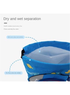 Just Quality 1pc Boy's And Girl's Swimming Bag, Swimming Equipment Storage Bag, Dry And Wet Separation Backpack, Waterproof Drawstring Beach Bag  - Image 5