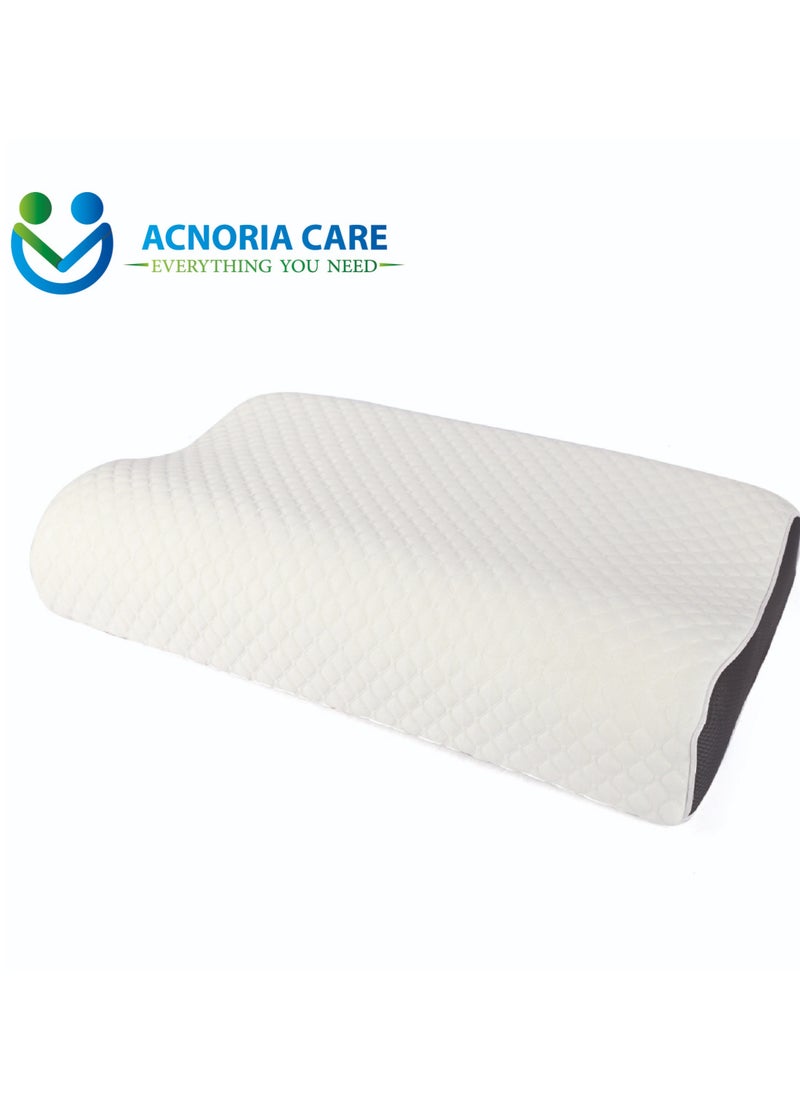 ACNORIA CARE Contour Pillow Memory Foam Neck Support Orthopedic Comfort Neck Pain With Removable Pillow Cover - Size 60*40*9/11 cm - From Acnoria Care  - Image 5