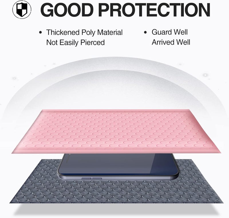 UCGOU Bubble Mailers 4x8 Inch Light Pink 100 Pack Poly Padded Envelopes Small Business Mailing Packages Opaque Self Seal Boutique Shipping Bags Bubble Mailer - Image 5