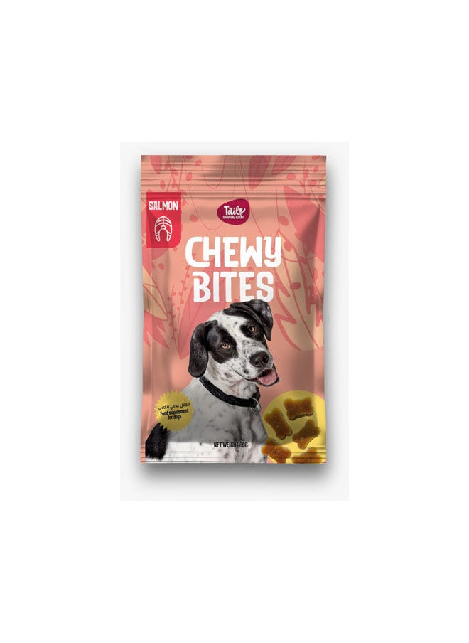 Tails - Dogs chewy Bites 80 gm- Salmon - Image 1