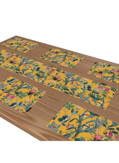 ART MOOD Floral Yellow Placemats Set  - Image 2