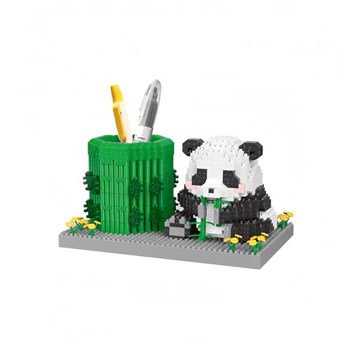 alltogetho Panda Pen Holder Micro Mini Building Block Toy Assemble Your Own Ideal for Students Educational Fun and Office Workers Desk Decoration - Image 1