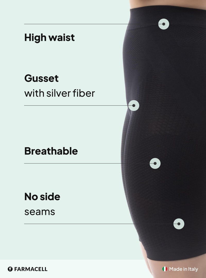 Farmacell 312 (Black, S/M) Shapewear Shorts for Women Tummy Control, Butt Lift, Anti-Cellulite Massage, Made in Italy - Image 4