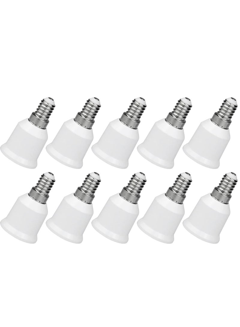 SYOSI 10 Pack E14 to E27 Adapter Light Bulb Base Converters Lamp Fitting Converter Holder Lamp Base Adapter for Led Bulbs and Incandescent Bulbs and CFL Bulbs - Image 1