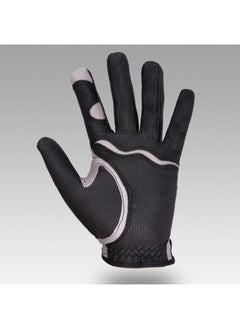 Thoraya Golf Left Hand Glove Polyester High Elasticity Breathable Washable Single Golf Glove for Men Women Black Grey M  - Image 5