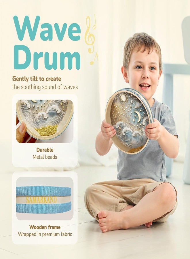 SAMARKAND Musical Instruments Kalimba, Rainstick, Rain Drum & Ocean Drum - Learning, Music Classroom Must Haves Kids Music Toddler Musical Instruments Boost Creativity & Motor Skills Perfect Baby Play,Toddler - Image 5