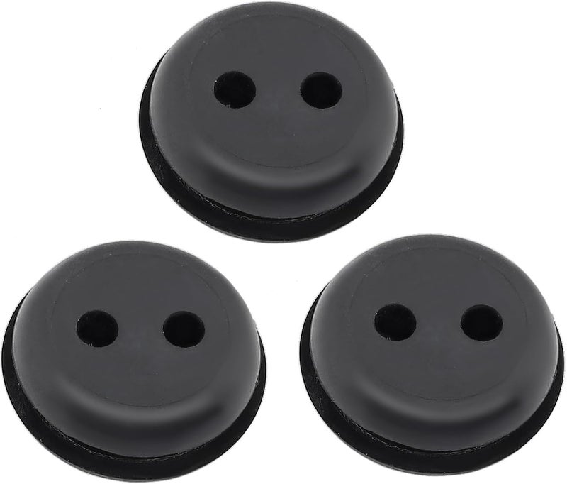 Hipa 3 Pack Fuel Tank Grommet Bushing Rubber Grommet for 2-Hole 19mm (3/4") Tank Hole Generator Lawn Mower Pressure Washer Blower Models - Image 1
