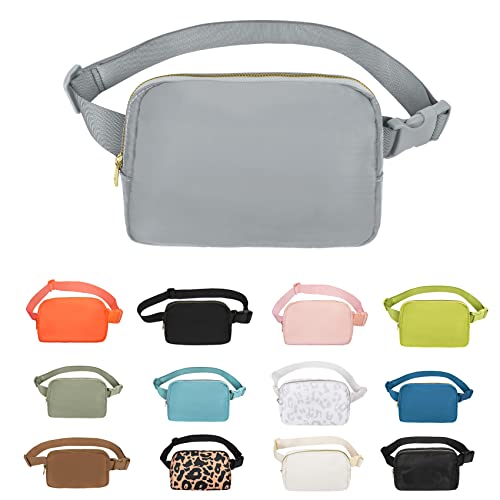 VOROLO Fanny Pack For Women And Men Crossbody Bag Belt Bag with Adjustable Strap Graduation Gifts Light Grey - Image 1