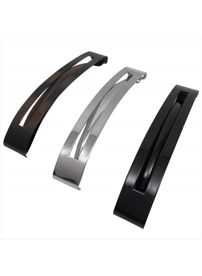 Scunci Thick Hair Open Slide Metal Barrettes 3-Pcs Per Pack (1-Pack) - Image 2