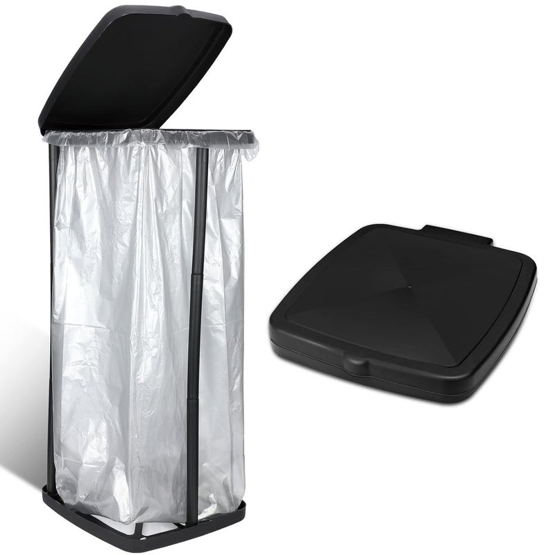 GION GION Waste Collection Bin Plastic Trash Organizer Garbage Bin Trash Holder Foldable Waste Bins Garbage Bag Hanging Trash Holder Expandable IndoorOutdoor Trash Bag Holder 1Pcs  - Image 1