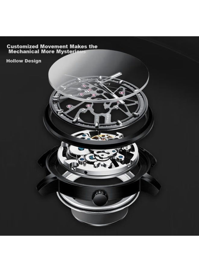 Fairwhale Men's Automatic Mechanical Watch Hollow Waterproof Swiss Quality National Tide Wrisch 6040 - Image 2